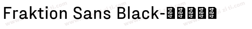 Fraktion Sans Black字体转换